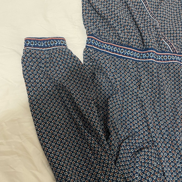 Max Studio Pants - Max Studio Navy Geometric Jumpsuit